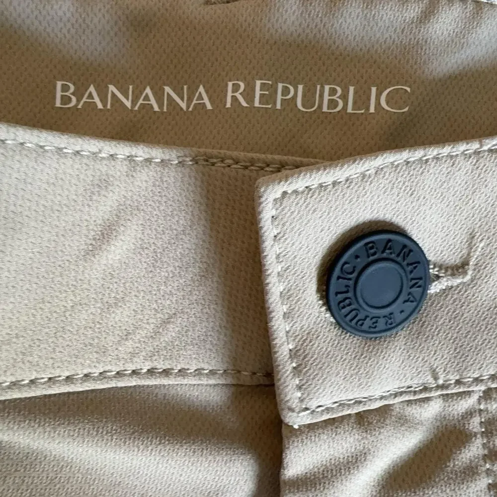 Banana Republic Pants Mens 38x29 Beige Microfiber Chino Straight Leg Casual